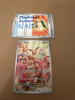 Pokemon Eevee TCG Scarlet & Violet Twilight Masquerade Illustration Card 188/167 - Image 1
