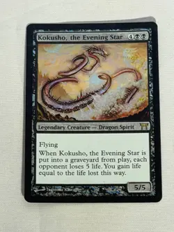 MTG FOIL Kokusho, the Evening Star Champions of Kamigawa Magic the Gathering - Image 1