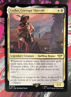 Magic The Gathering MTG Lotho, Corrupt Shirriff Rare #213 Lord Of The Rings LOTR - Image 1