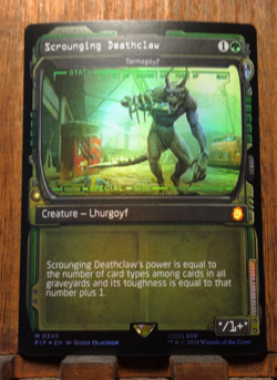 MTG🌳 Scrounging Deathclaw - ( Showcase Foil ) Fallout NEAR MINT😍 - Image 1