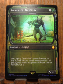 MTG🌳 Scrounging Deathclaw - ( Showcase Foil ) Fallout NEAR MINT😍 - Image 2