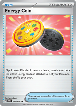 Energy Coin - 081/086 - Uncommon - Reverse Holo NM, English Pokemon Black Bolt - Image 1