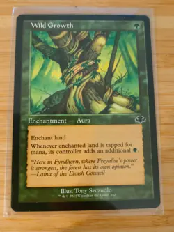 MTG Wild Growth (Retro Frame) Dominaria Remastered M/NM Free UK P&P - Image 1