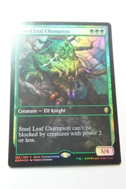 MTG Steel Leaf Champion x1-Foil -Dominaria Promos-Lightly Played - Image 1