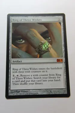 MTG Ring of Three Wishes x1- -Magic 2014-Lightly Played - Image 1