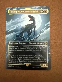 Indoraptor, the Perfect Hybrid #0015 MTG Borderless Foil - Image 1
