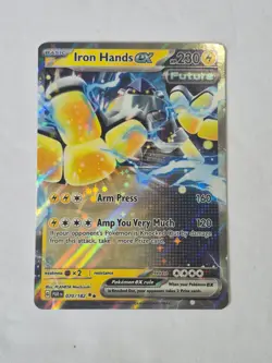 Iron Hands ex 070/182 Double Rare Paradox Rift Pokemon Holo Near Mint - Image 1