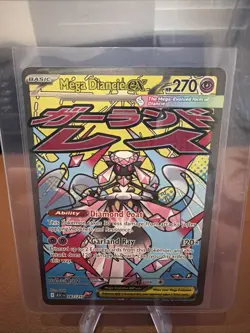 pokemon mega diancie ex asc 267/217 full art rare holo psychic 270 hp english - Image 1