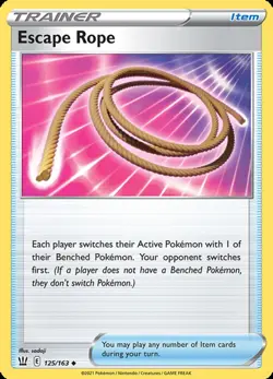 Escape Rope - 125/163 - Uncommon NM, English Pokemon Battle Styles - Image 1