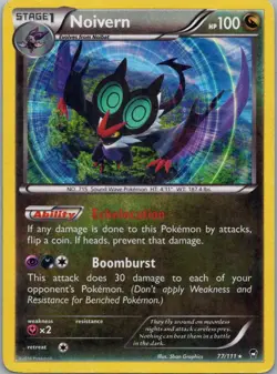 Pokemon TCG Noivern 77/111 Furious Fists Holo LP - Image 1