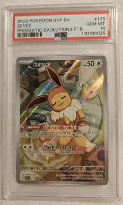 PSA 10 Eevee 173 Black Star Promo – Pokemon Prismatic Evolutions TCG - Image 1