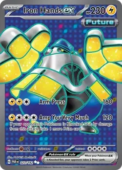 Iron Hands ex (#223/182) - Holofoil SV - Paradox Rift NM Pokemon - Image 1