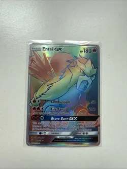 Pokemon TCG Entei GX (Secret) 74/73 Shining Legends Holo 2017 NM - Image 1