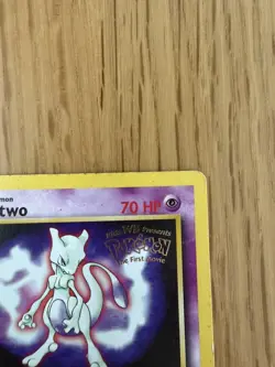 Pokemon TCG Mewtwo Black Star Promos Kids WB Presents 1st Movie Stamp - Image 4