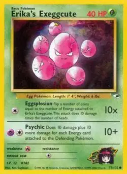 Erika's Exeggcute - 77/132 - Common - Unlimited Edition LP, English Pokemon Gym - Image 1