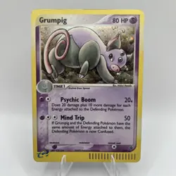 Pokemon TCG Grumpig EX Dragon holo rare 6/97 2003 MP - Image 1