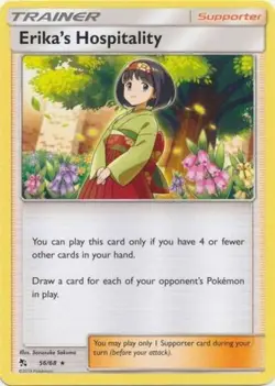 Erika's Hospitality - 56/68 - Rare NM, English Pokemon Hidden Fates - Image 1