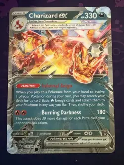 Jumbo Lenticular Charizard ex 054/091 / SVP196 Exclusive Promo Pokemon - NM - Image 1