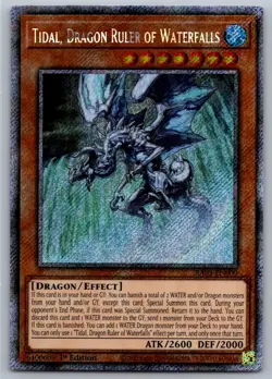 Tidal Dragon Ruler Waterfalls Platinum Secret Rare RA03-EN009 Bonanza Yugioh - Image 1