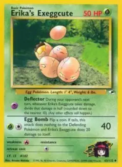 Erika's Exeggcute - 43/132 - Uncommon - Unlimited Edition LP, English Pokemon Gy - Image 1