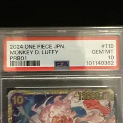 ONE PIECE PSA 10 Monkey D. Luffy 119 SEC PRB01 - JAP - Image 2