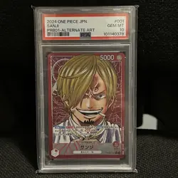 ONE PIECE PSA 10 Sanji 001 ALT ART PRB01 Leader - JAP - Image 1