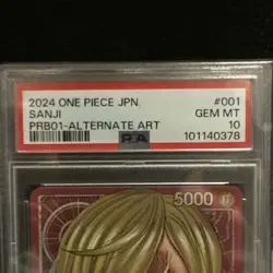 ONE PIECE PSA 10 Sanji 001 ALT ART PRB01 Leader - JAP - Image 2