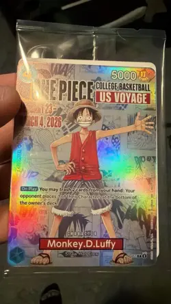 Bandai Monkey.D.Luffy P-055 One Piece Promo Holo Full Art - Image 1