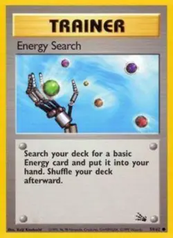 Energy Search - 59/62 - Common - Unlimited Edition PL/MP, English Pokemon Fossil - Image 1