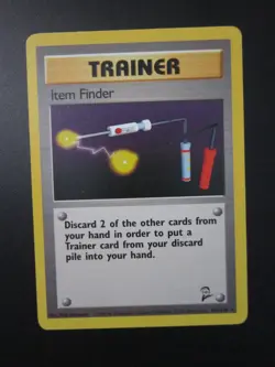 ITEM FINDER TRAINER POKEMON CARD 103/130 BASES 2 NON HOLO NEVER PLAYED NM- - Image 1