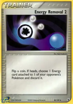 Energy Removal 2 - 80/109 - Uncommon HP, English Pokemon EX Ruby and Sapphire - Image 1