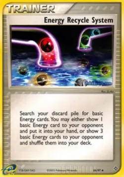 Energy Recycle System - 84/97 - Uncommon NM, English Pokemon EX Dragon - Image 1