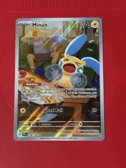 Minun IR Paradox Rift Card 194/182 Pokemon Card TCG Illustration NM - Image 1