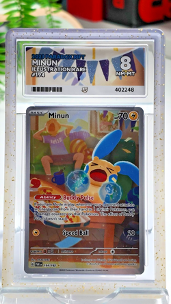 Ace 8 Pokemon TCG 2023 Paradox Rift Minun Illustration Rare #194/182 - Image 1