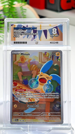 Ace 8 Pokemon TCG 2023 Paradox Rift Minun Illustration Rare #194/182 - Image 4