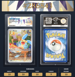 Pokemon TCG Minun Paradox Rift 194/182 Ace 10 Gem Mint - Image 3