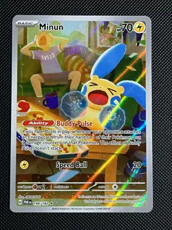 Pokemon TCG - Minun 194/182 - Paradox Rift - Image 1