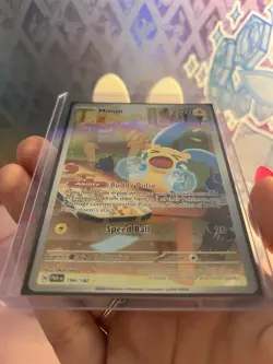 Pokemon TCG Minun Paradox Rift Holo Illustration Card 194/182 NM - Image 3
