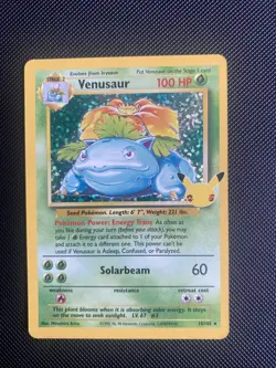 Pokemon TCG Venusaur Holo Rare Card 15/102 Celebrations 25th Anniversary Edition - Image 1