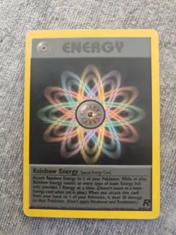 Pokemon TCG Rainbow Energy Team Rocket 80/82 Regular Rare LP WOTC Vintage Card - Image 1