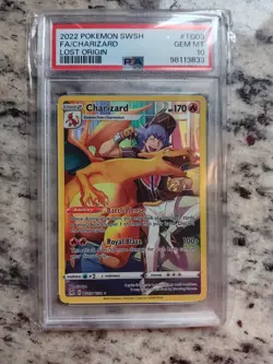 PSA 10 Pokemon TCG Charizard Lost Origin Holo Ultra Rare Card TG03/TG30 - Image 1