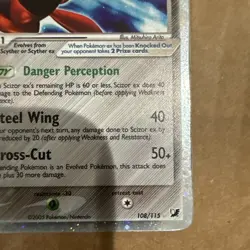 Scizor EX Unseen Forces Holo Heavy Play Card 108/115 - Image 5