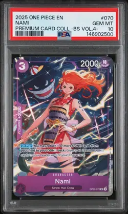 PSA 10 2025 ONE PIECE PREMIUM CARD COLLECTION BEST SELECTION VOL.4 070 NAMI - Image 1