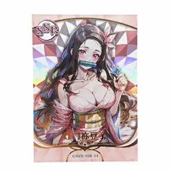 Demon Slayer SSR Nezuko SSR Holo Foil Anime Collectible Trading Card - Image 1