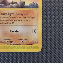 Cubone 72/147 Aquapolis Pokemon Card Common LP e-Reader WOTC Vintage - Image 4