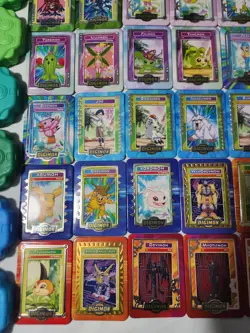 Digimon Taco Bell Tin/Metal Trading Cards Complete Set of 48 + Cases + Bags Lot - Image 4
