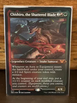 MtG: Chishiro, the Shattered Blade FOIL Card, Thick Stock Card, Playmat, ++++ NM - Image 2