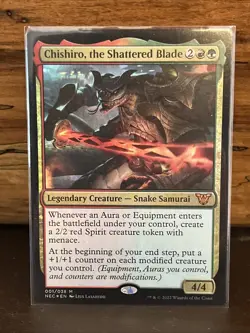 MtG: Chishiro, the Shattered Blade FOIL Card, Thick Stock Card, Playmat, ++++ NM - Image 3