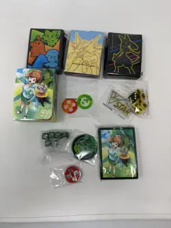 ⭐ Pokemon Professor Juniper Card Sleeves Set 65 Deck Box Dice Coins LOT + Extra - Image 1