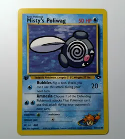 1st Edition Misty's Poliwag - Gym Challenge - #89/132 - Vintage Pokemon Card - Image 1